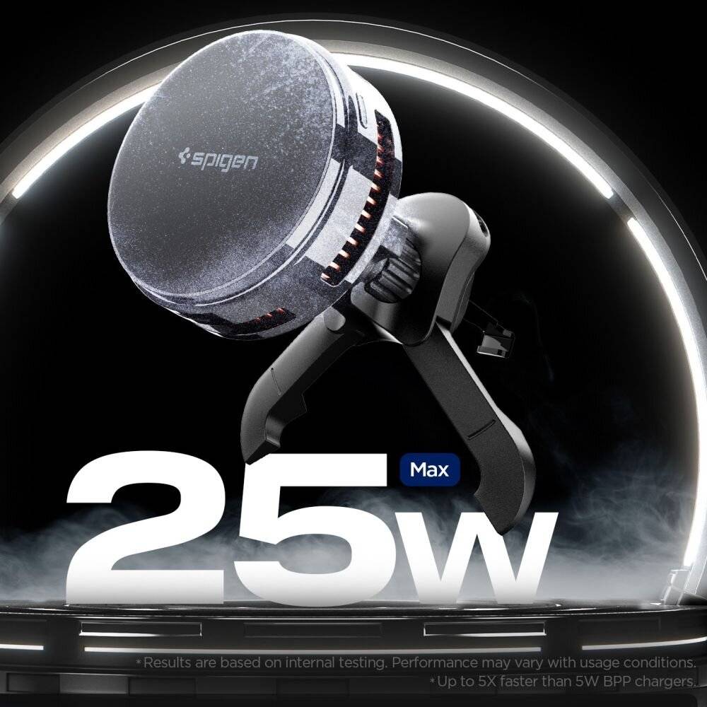 Spigen Essential EV25MFAQ Magnetische MagSafe-Lüftungshalterung fürs Auto – Schwarz