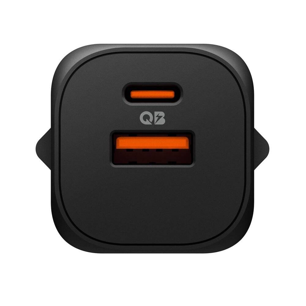 Spigen Essential EE352EU USB-C / USB-A 35W Wandladegerät – Schwarz