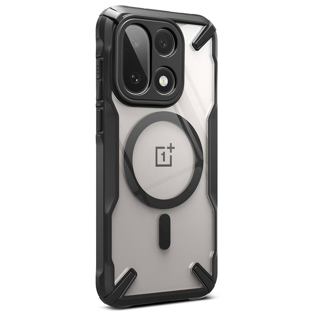 Ringke Fusion X Magnetische MagSafe-Hülle für OnePlus 15 – Transparent Schwarz