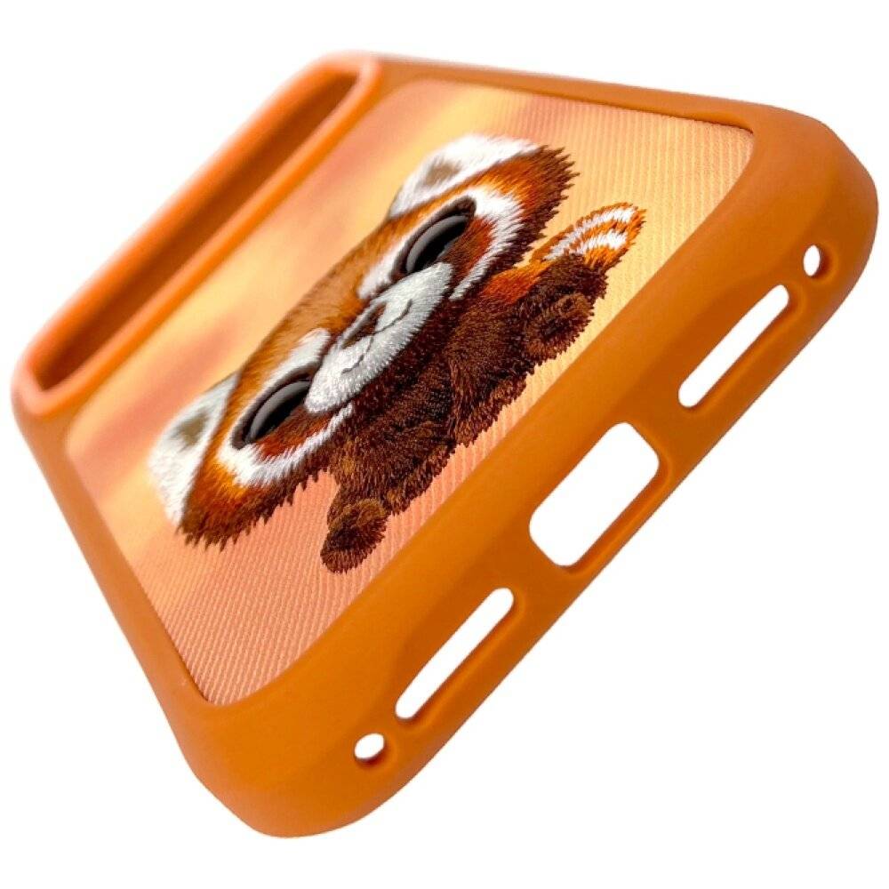 Nimmy Big Eyed Pet 2.0 Waschbär-Hülle für iPhone 17 Pro Max – Orange
