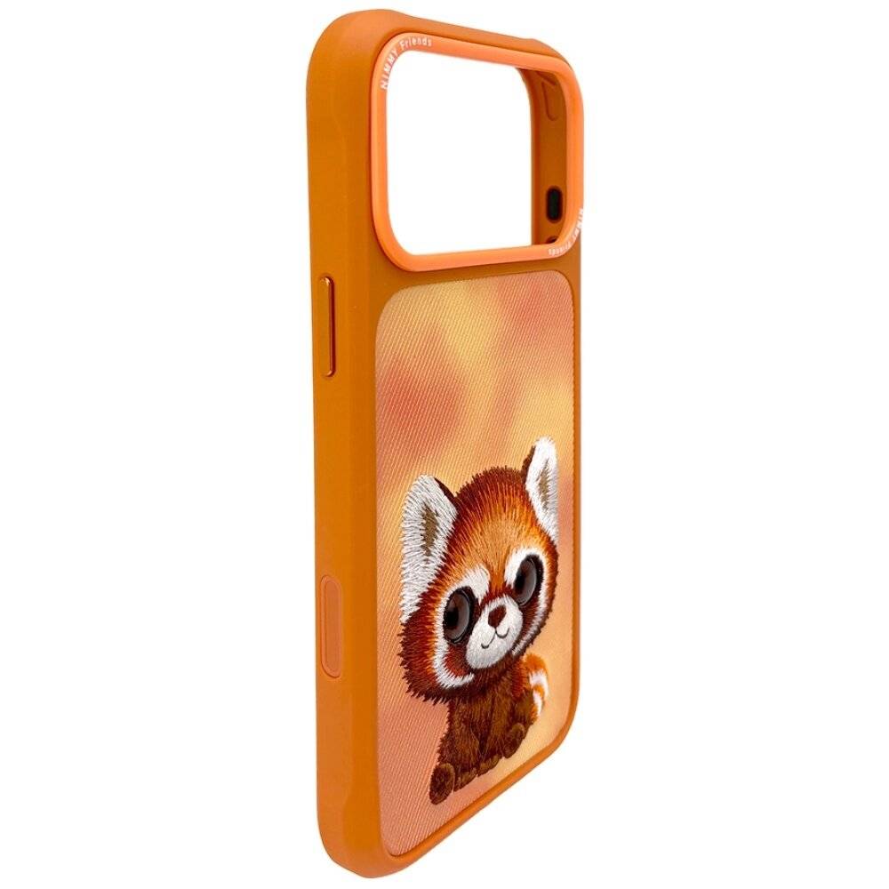 Nimmy Big Eyed Pet 2.0 Waschbär-Hülle für iPhone 17 Pro Max – Orange