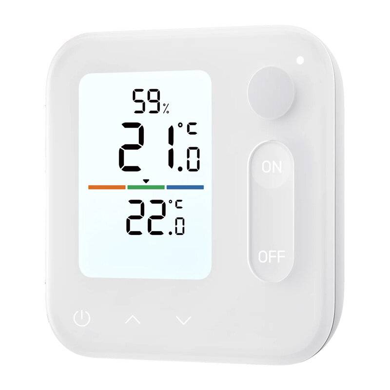 Digitales Thermostat mit Raumtemperatur von „21,6°C