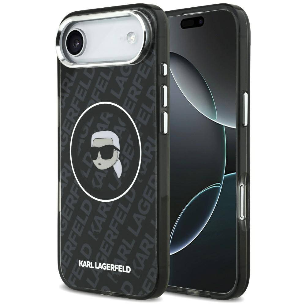 Hülle Karl Lagerfeld MagSafe iPhone 17 Air Kunststoff schwarz transparent Logo