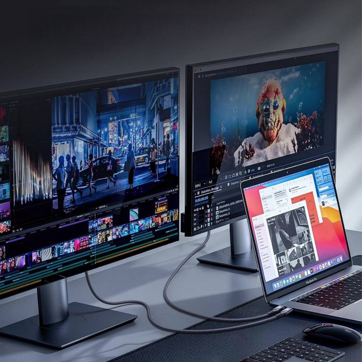 Wozinsky WPS-UY41S USB-C Thunderbolt 4 Kabel 240W 1m Schwarz