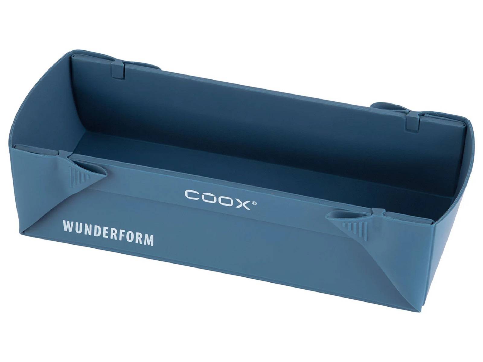 coox WUNDERFORM Basic M graublau die erste faltbare Kastenform Backform L=25 cm