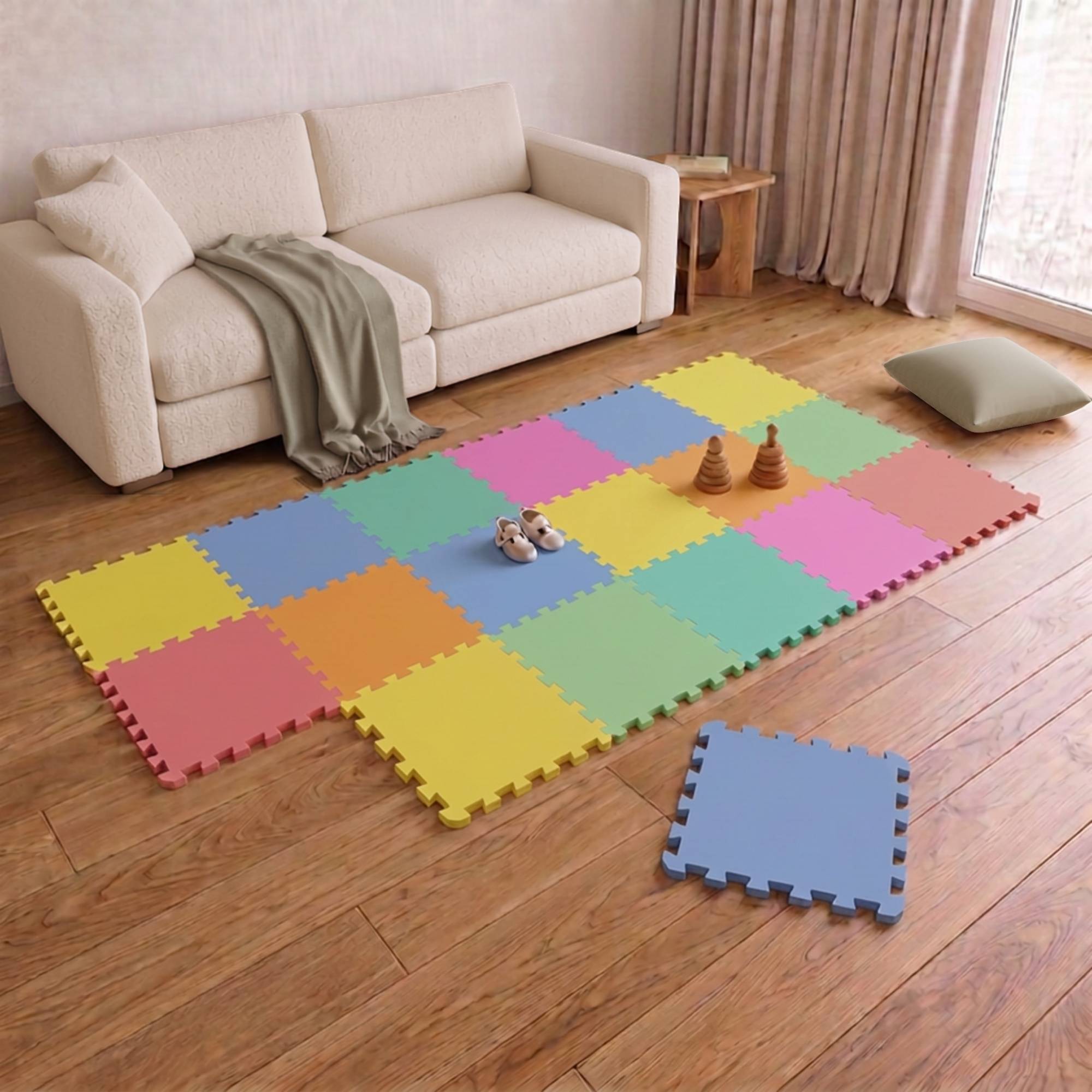 18 Teile Spielmatte Baby Puzzlematte 30x30 Krabbelmatte Bodenmatte Kinderzimmer