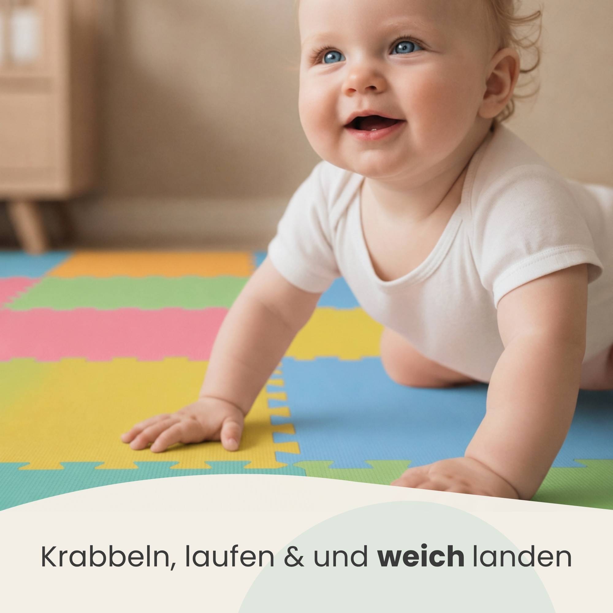 18 Teile Spielmatte Baby Puzzlematte 30x30 Krabbelmatte Bodenmatte Kinderzimmer