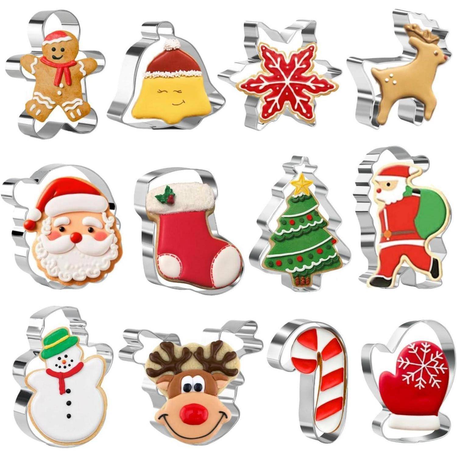 Weihnachts Ausstecher Set 12 Stück Edelstahl Lebkuchenmann