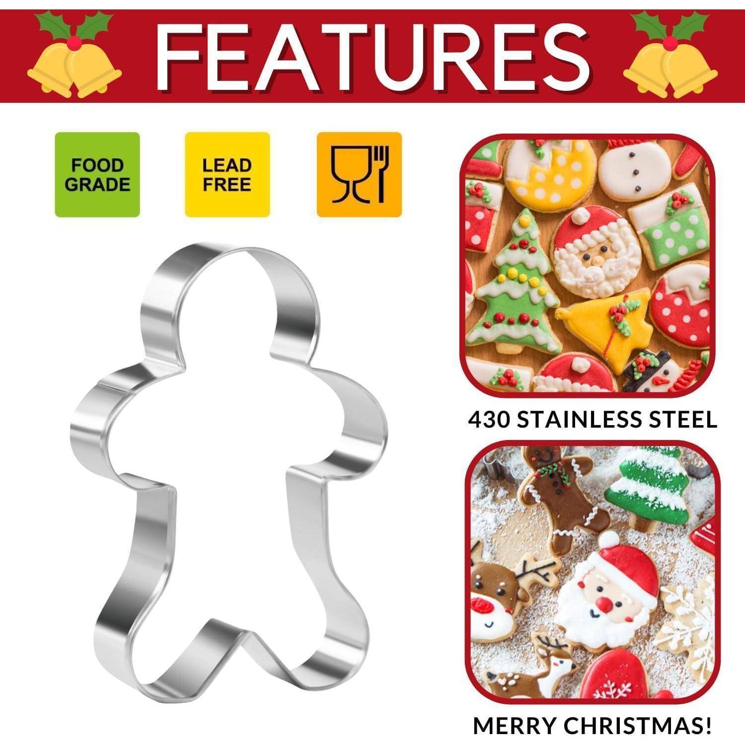 Weihnachts Ausstecher Set 12 Stück Edelstahl Lebkuchenmann