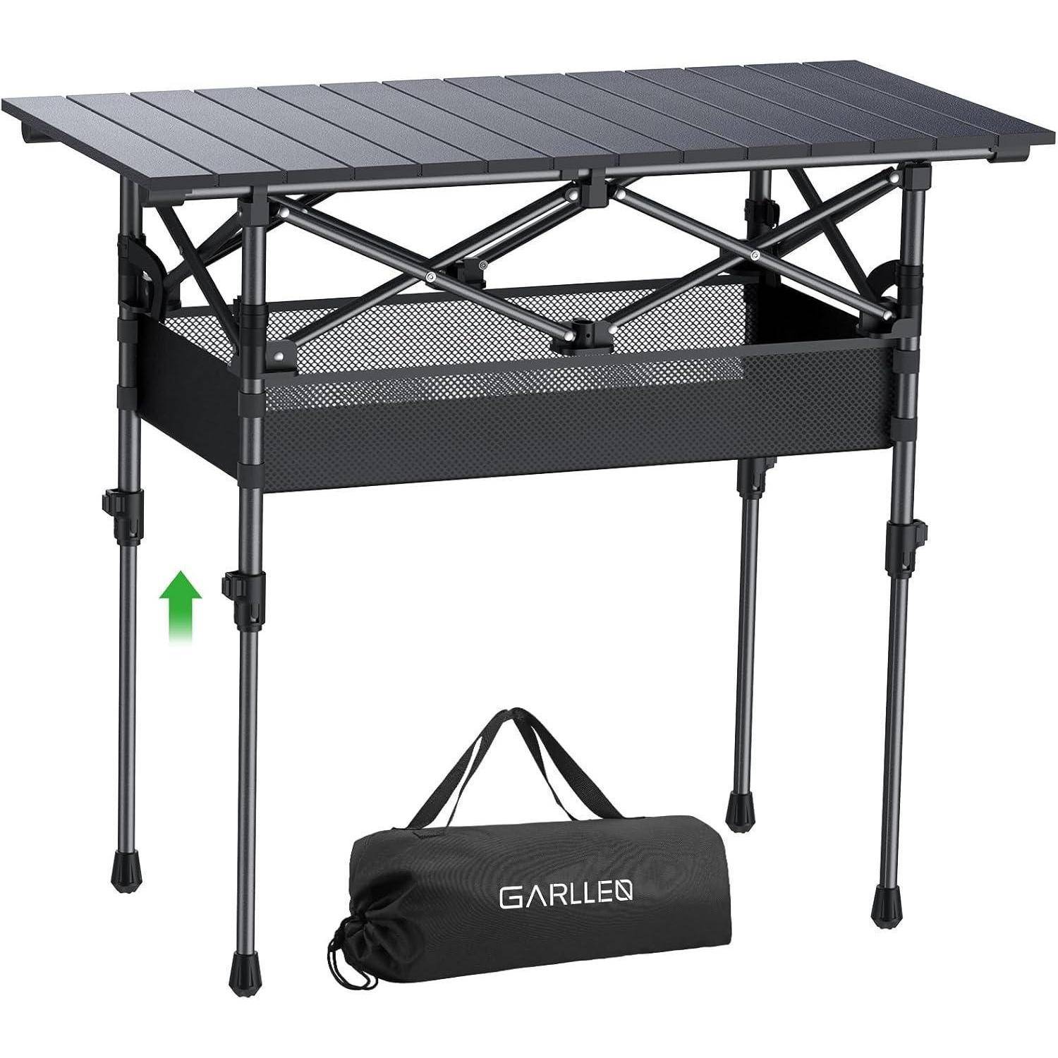 Campingtisch Klappbar Höhenverstellbar Stahl 82 cm x 40 cm x 70 cm