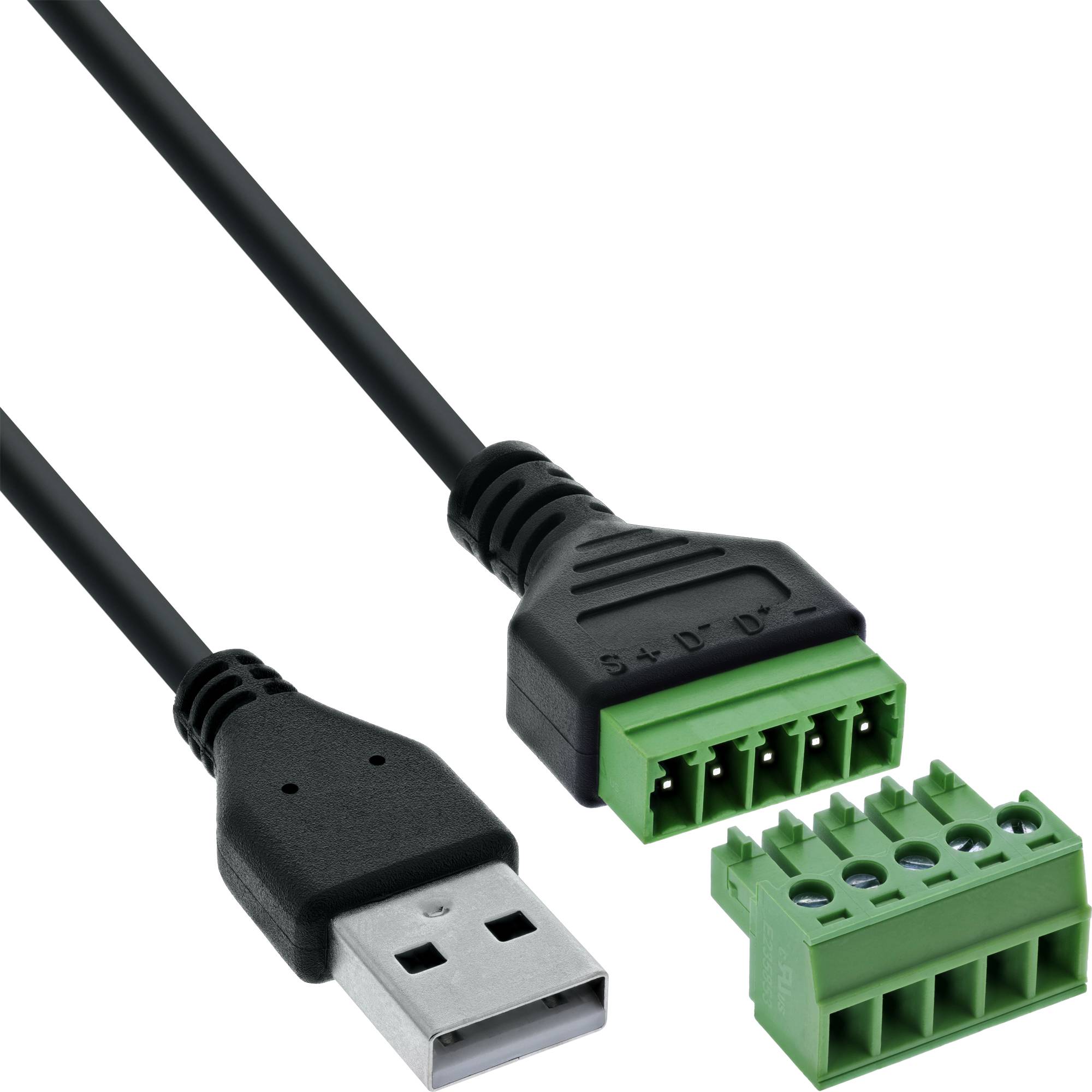 InLine USB-A Stecker an Terminalblock - 5-polig - mit Kabel1 m - 5-polig