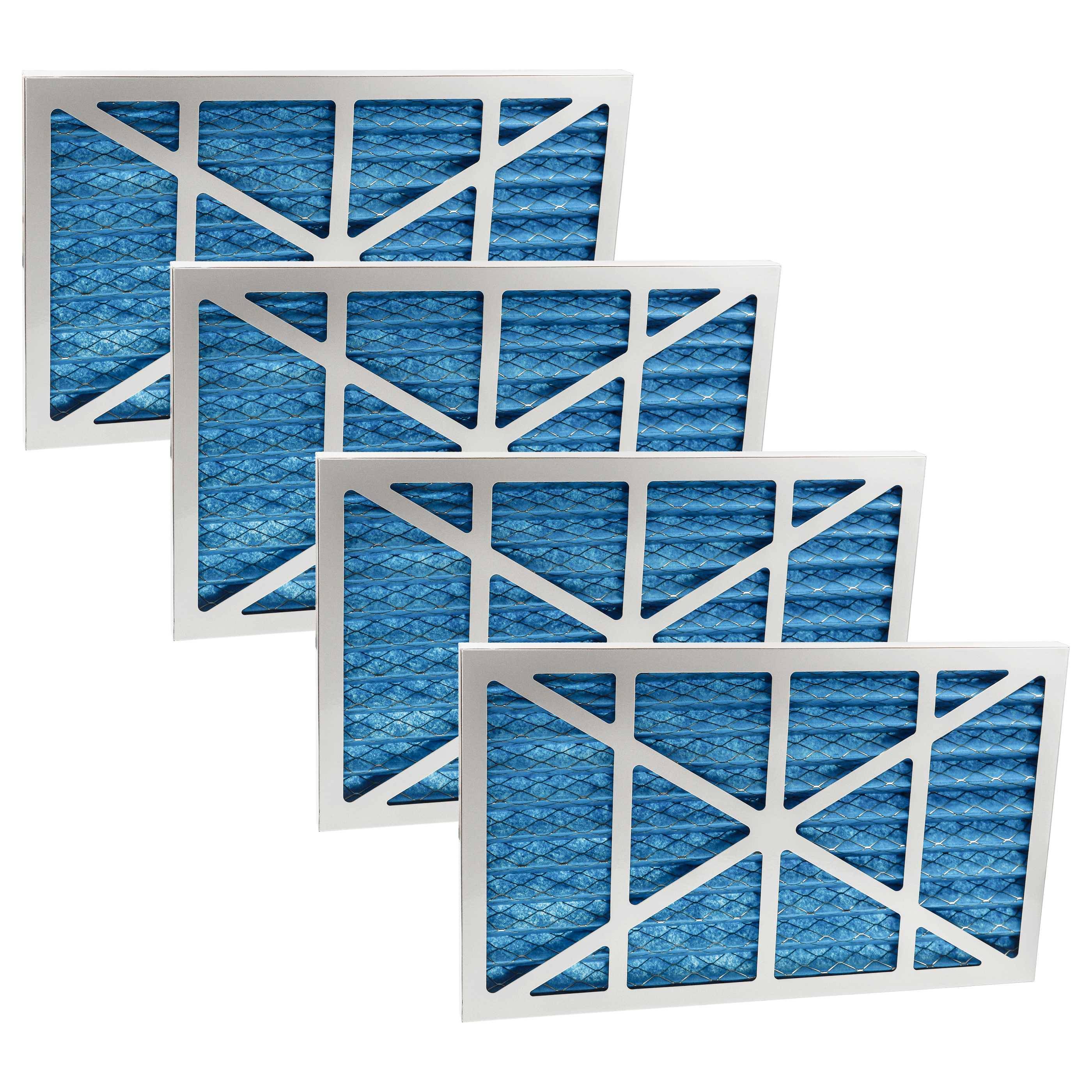 vhbw 4x Filter kompatibel mit Conrad 206465, 207366 Absauganlage - Ersatzfilter Blau Silber Weiß