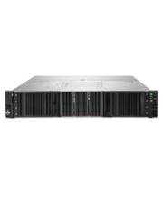Ein in einem Rack montierter Computerserver mit mehreren Laufwerk-Schächten und Kontrollleuchten, typischerweise verwendet für Netzwerkspeicher oder Computingaufgaben.