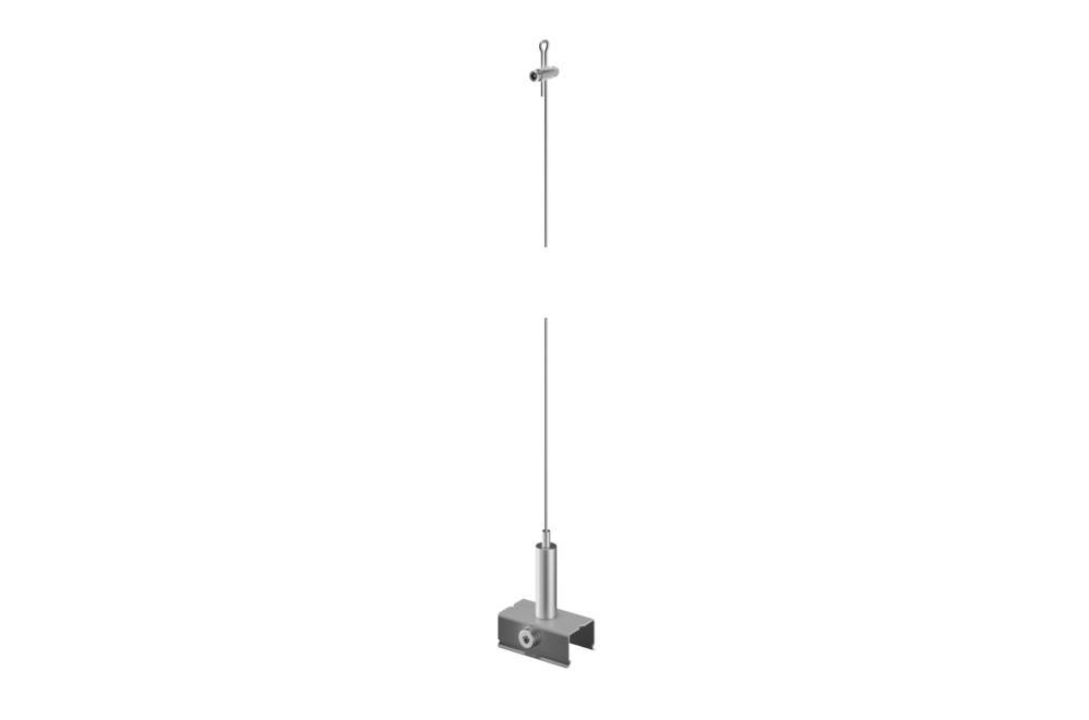 Antennenentwurf mit einem vertikalen Stab, einer oben angebrachten Isolator und einem Basisanschluss zur Signalübertragung.