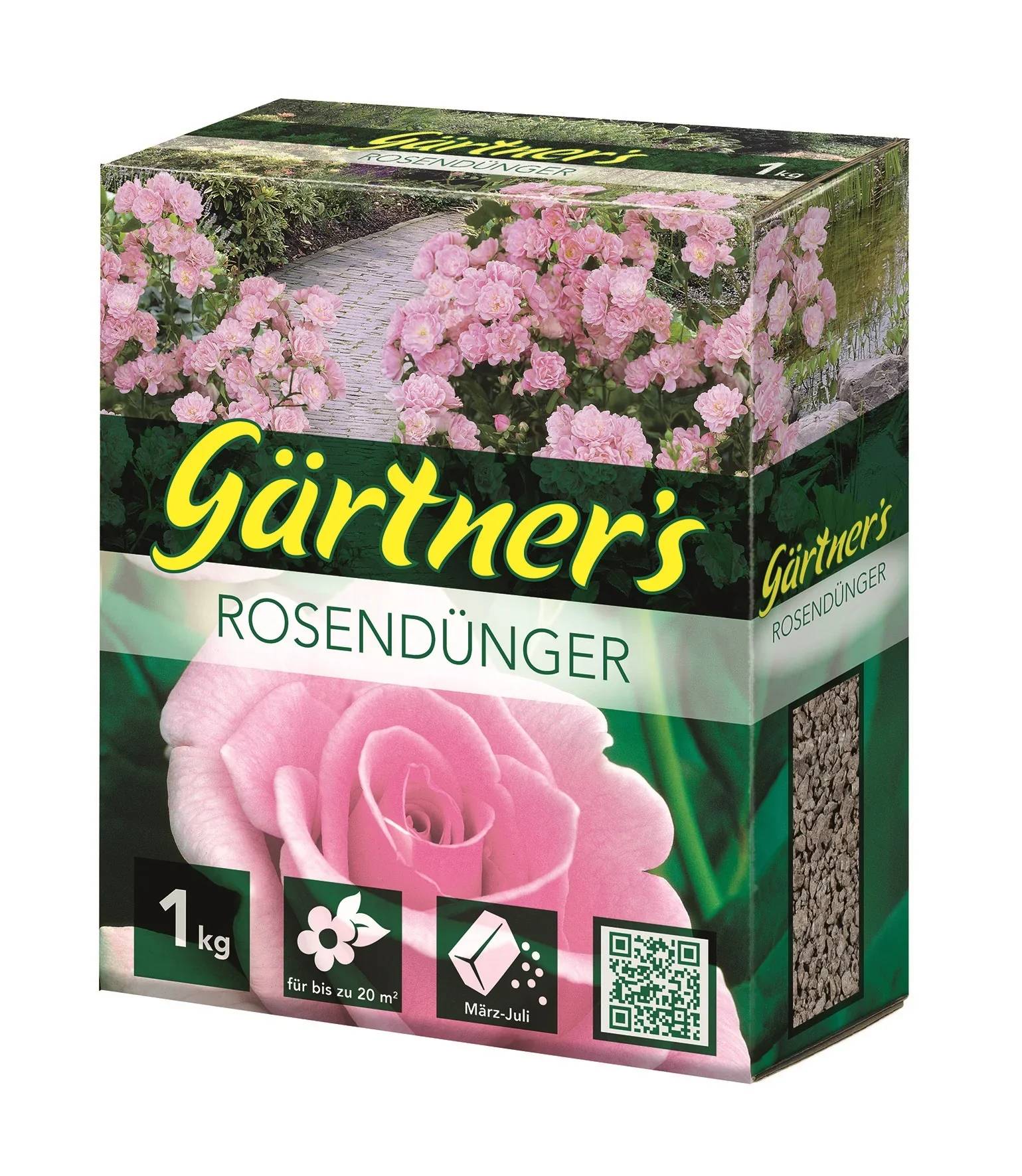 Eine Schachtel „Gärtner's Rosendünger