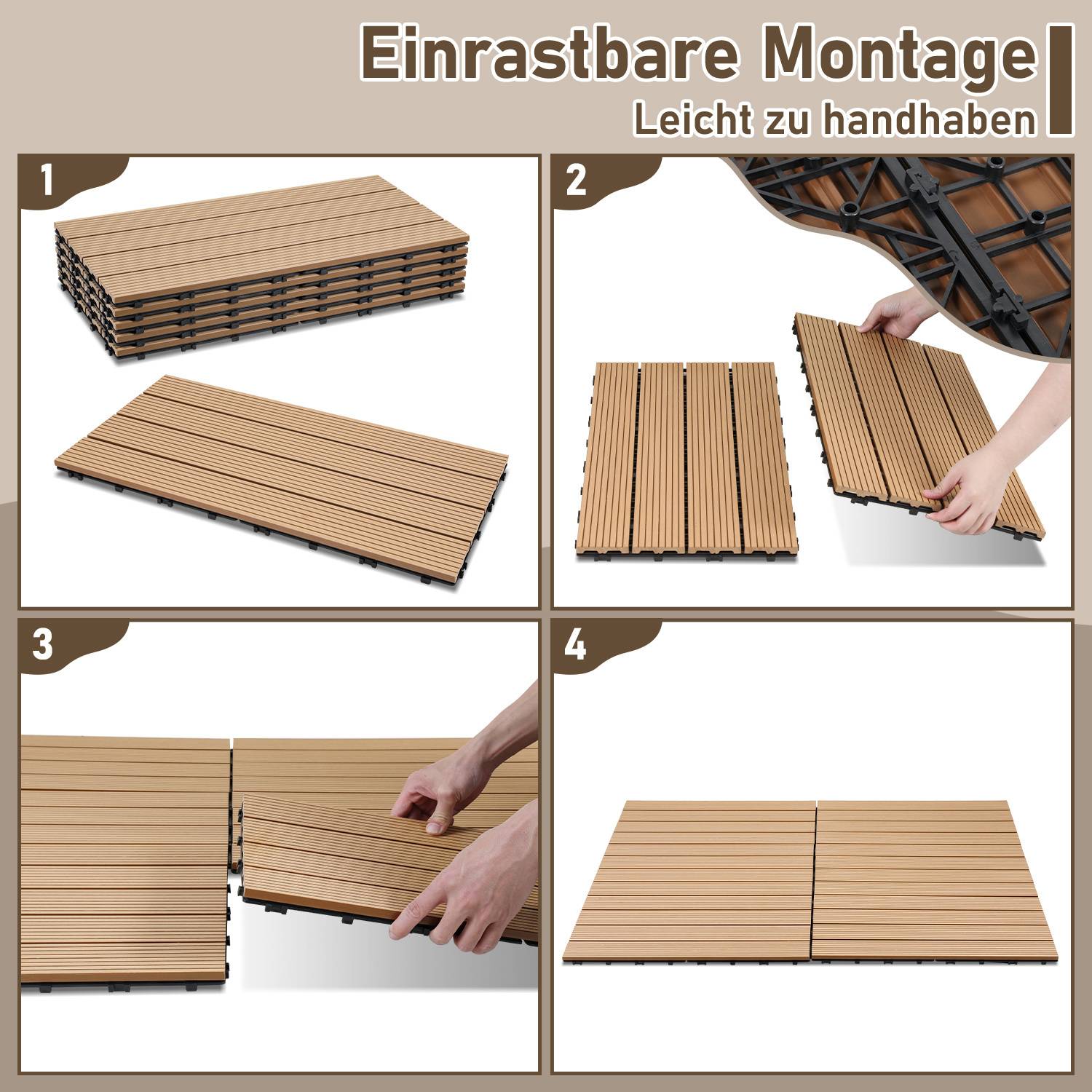 Schritt-für-Schritt-Anleitung „Einrastbare Montage