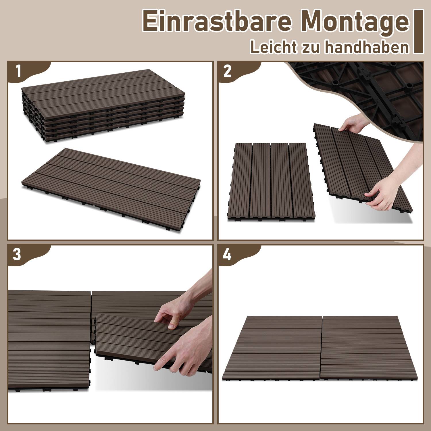 „Einrastbare Montage: Leicht zu handhaben.