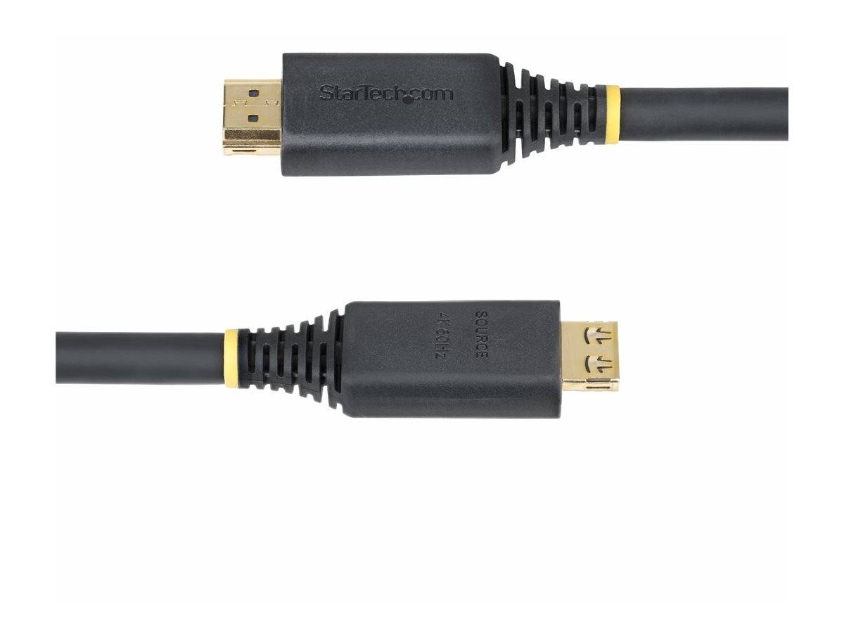 Zwei HDMI-Kabelenden auf weißem Hintergrund, mit vergoldeten Steckern und schwarzen Steckern/Kabeln.