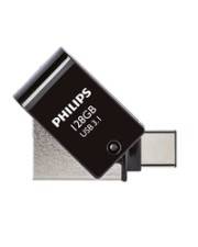 Philips USB 3.1 Speicherstick mit 128GB Kapazität, mit kompaktem Design und metallischem Finish.