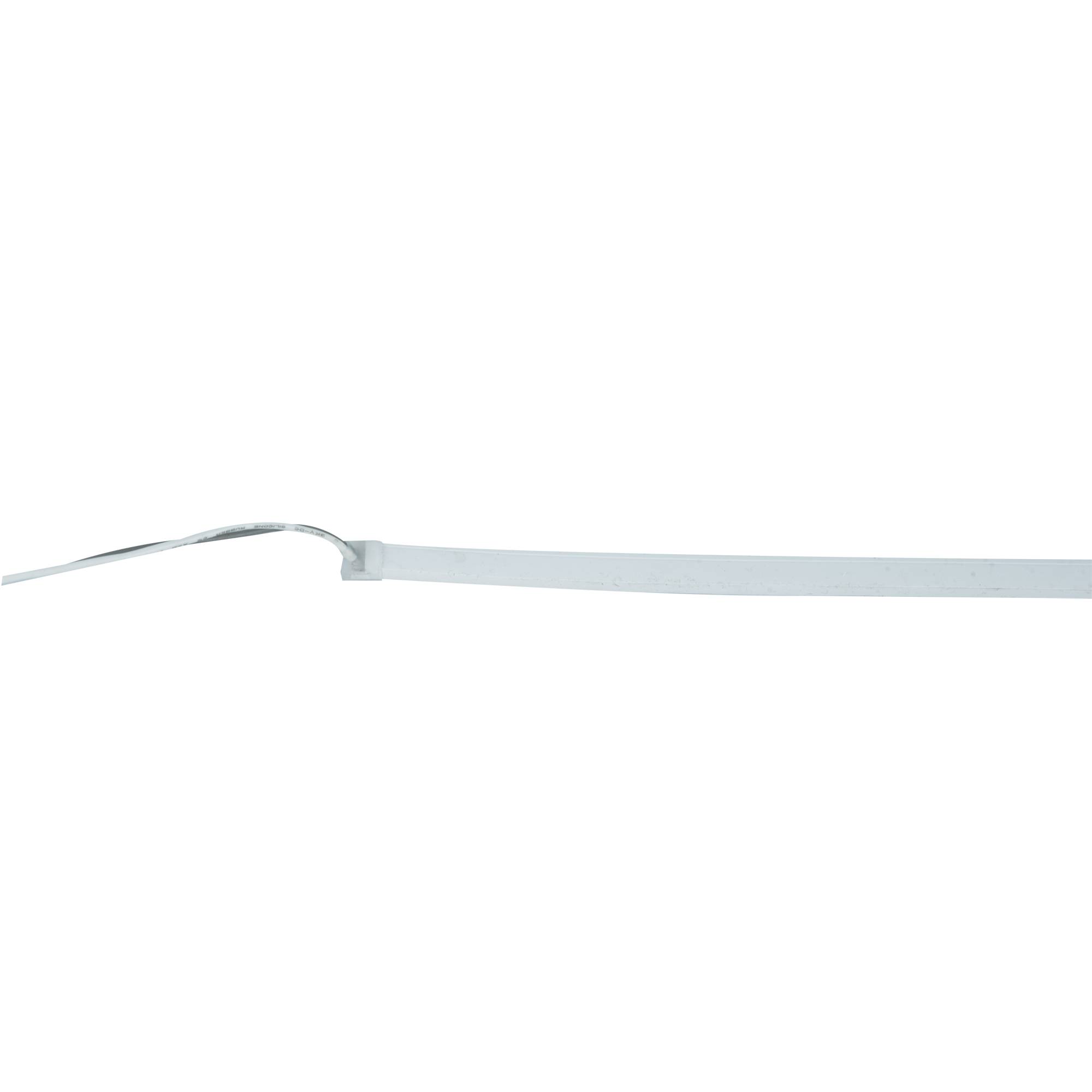 „Ein langer, dünner Säbel mit weißem Griff auf schwarzem Hintergrund.