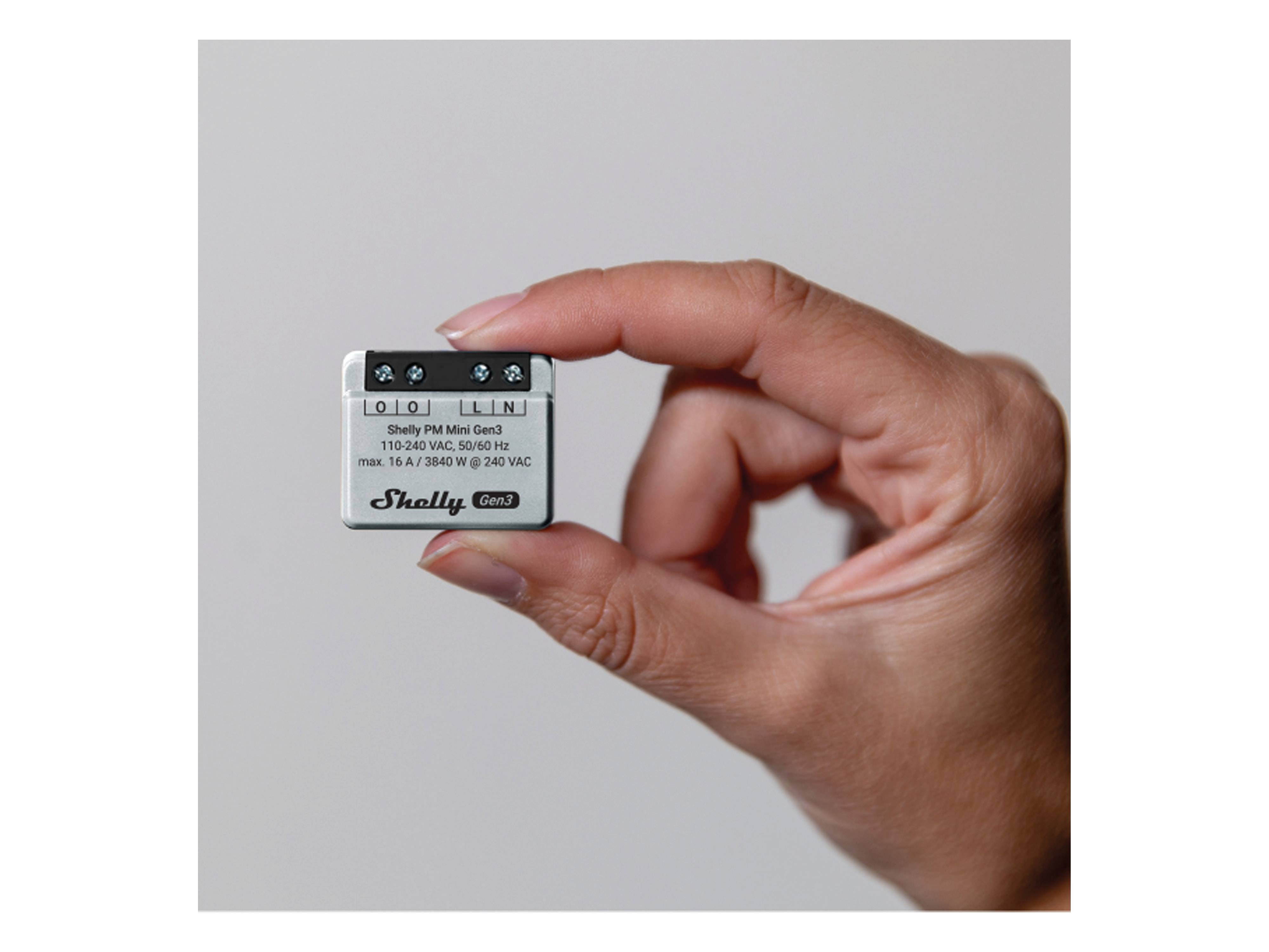 SHELLY WLAN-Leistungsmesser Plus PM Mini Gen.3, weiß, 4 Stück