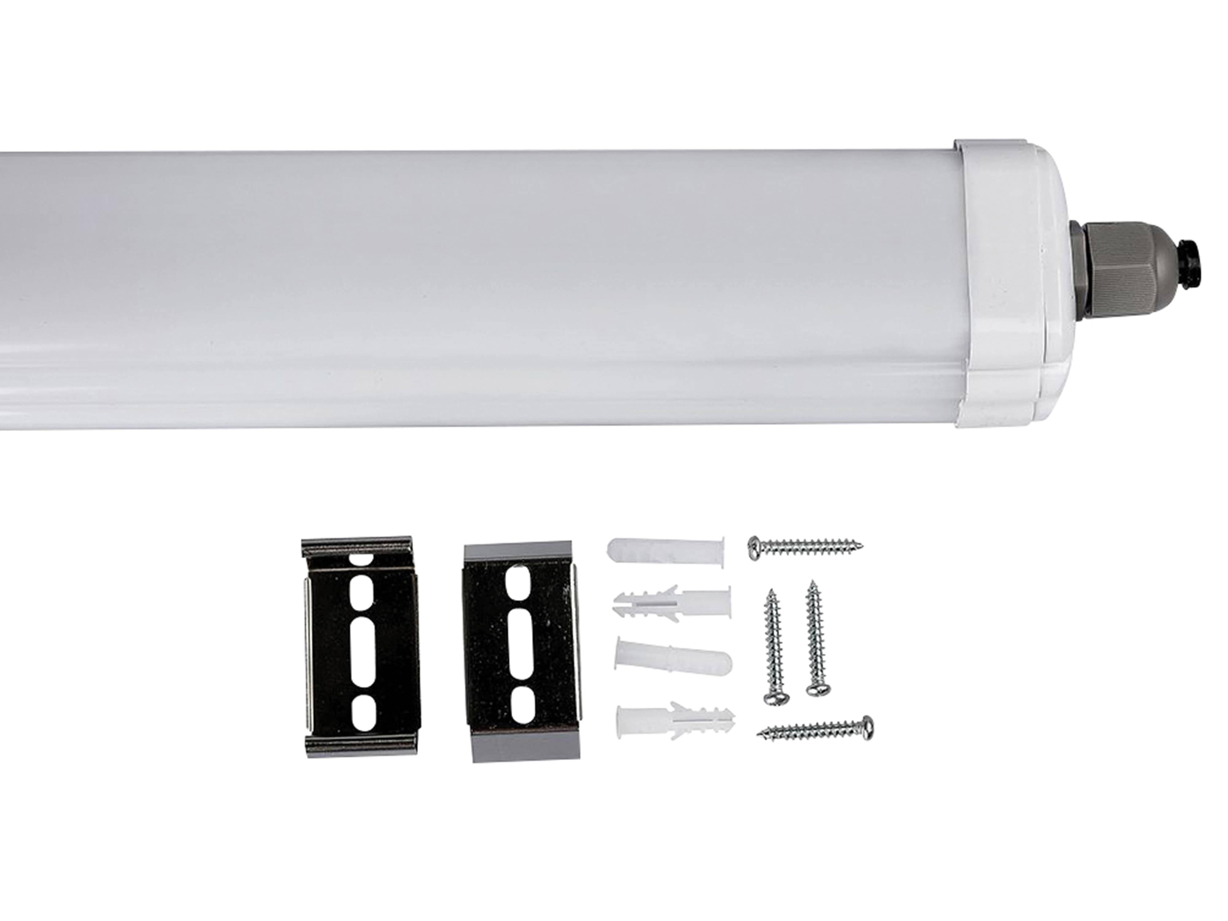 V-TAC LED-Feuchtraum-Wannenleuchte VT-1574-N, EEK: E, 48 W, 5760 lm, 6500 K, 1500 mm, 12 Stück