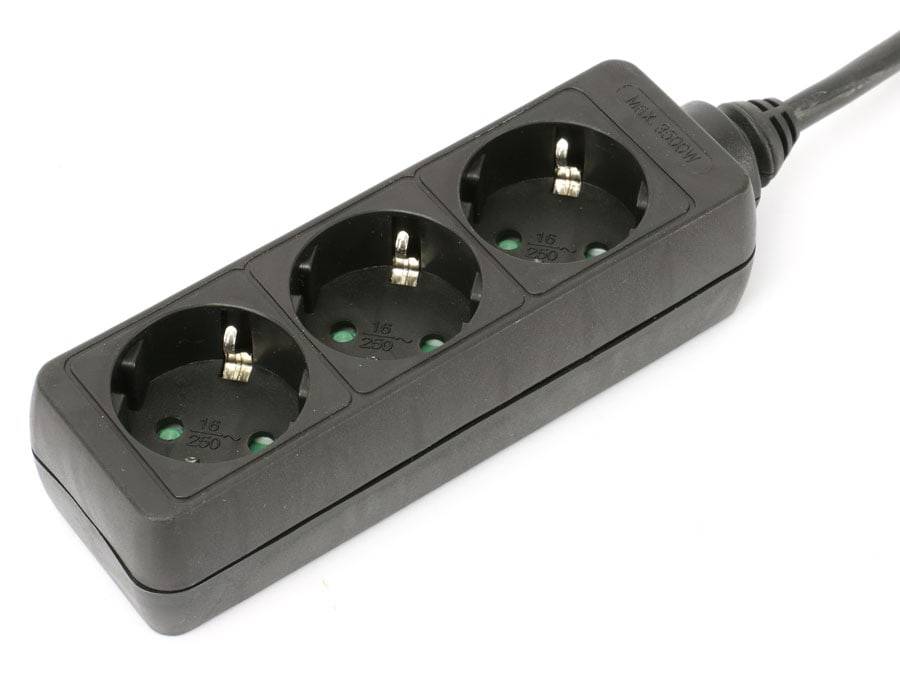 DAYHOME Steckdosenleiste SLK-3/S, 3-fach, schwarz