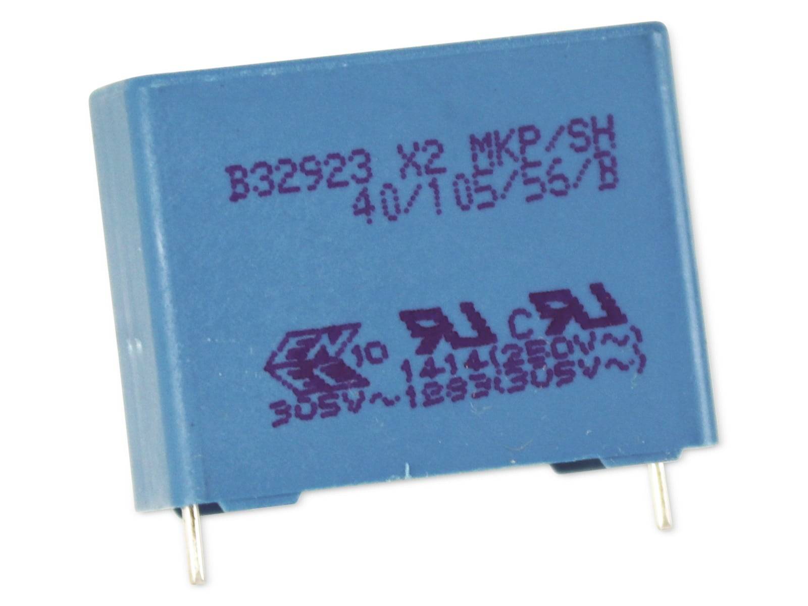EPCOS Funkentstörkondensator B32923, 1 µF, 305 V~, radial, RM 22,5