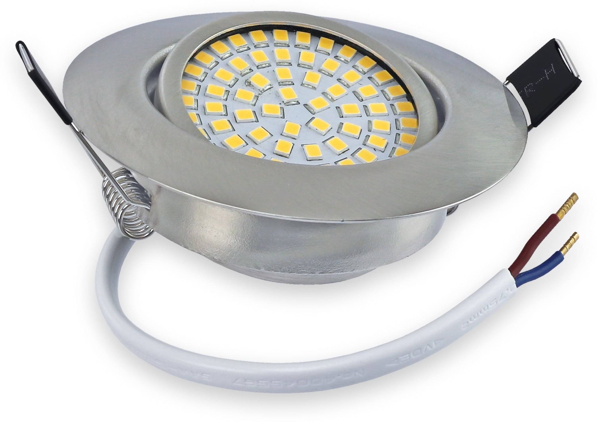 DAYLITE LED-Einbauleuchte EL-WW, EEK: G, 4 W, 280 lm, 3000 K, Nickel satiniert