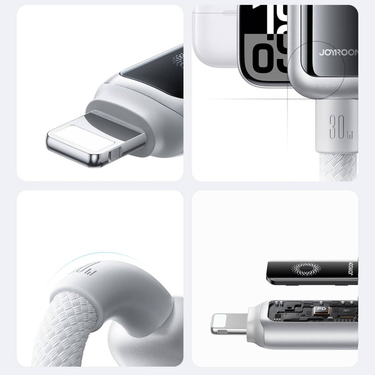 Joyroom S-A55 StarFlight 30W USB-C – Kompatibel mit iPhone Kabel 1,2 m Weiß