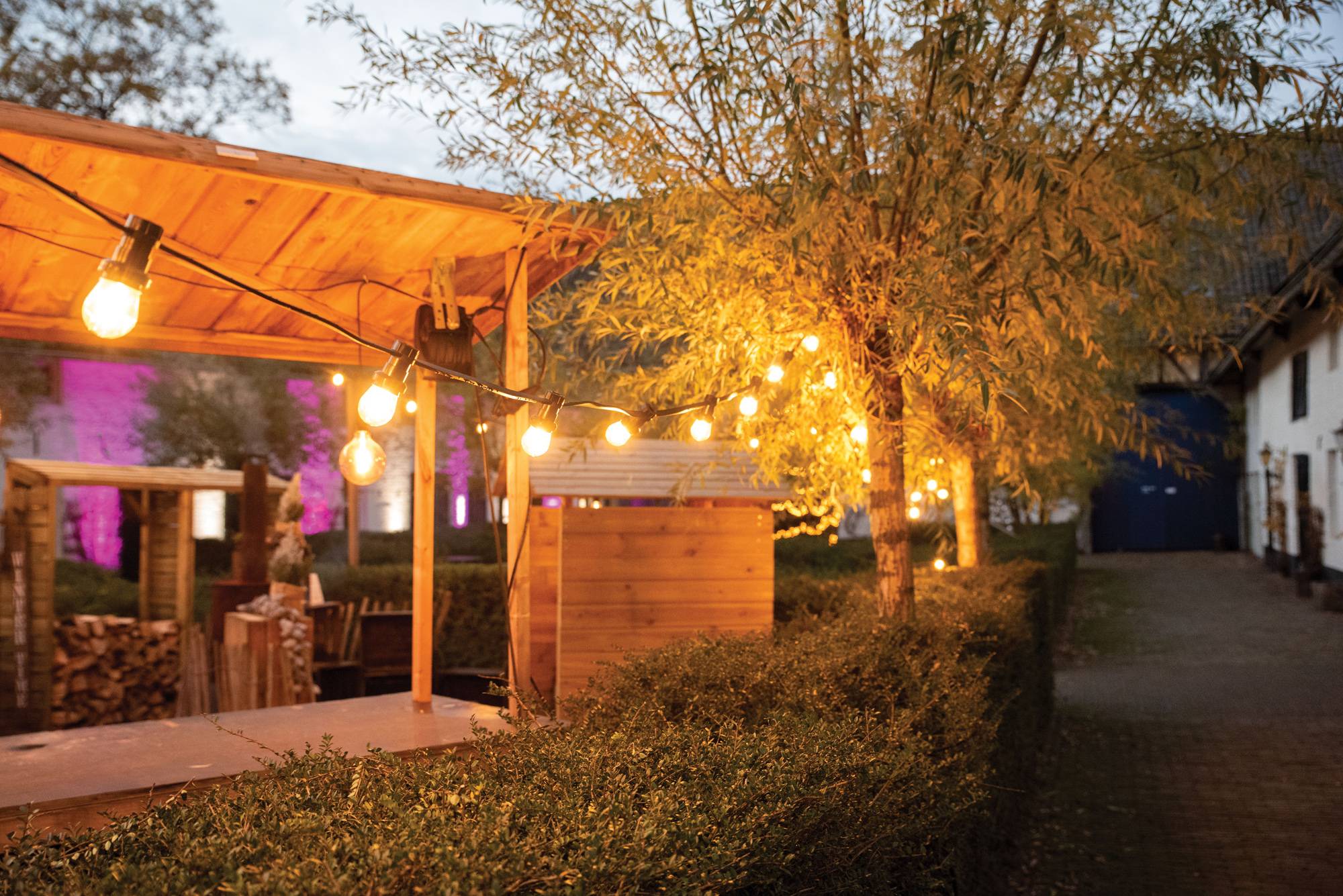 Showgear Festoon Light E27 100 cm Abstand - schwarz - 20 m