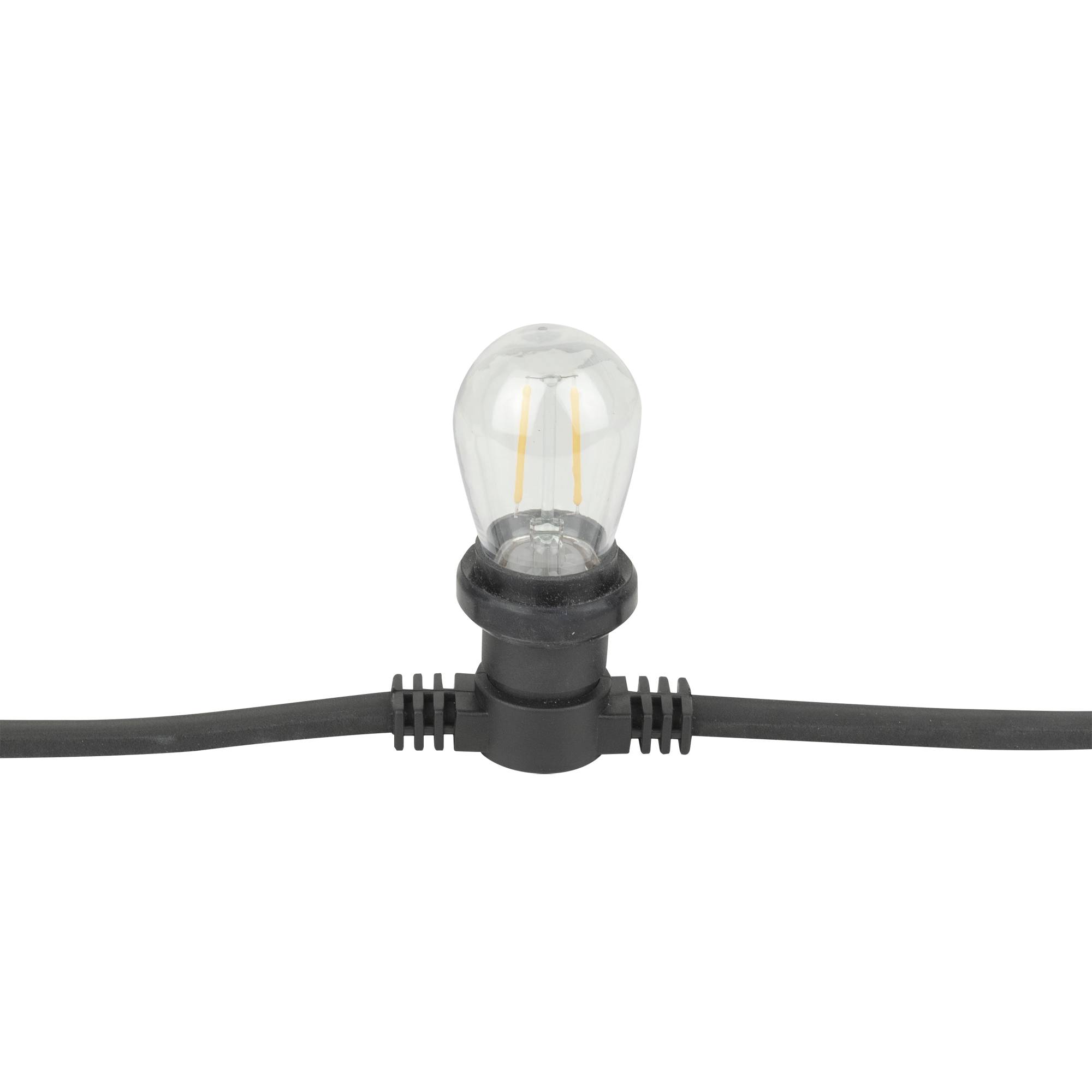 Showgear Festoon Light E27 100 cm Abstand - schwarz - 20 m