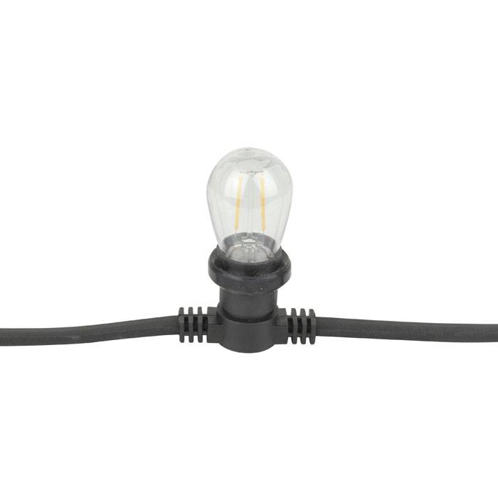 Showgear Festoon Light E27 50 cm Abstand - schwarz - 20 m