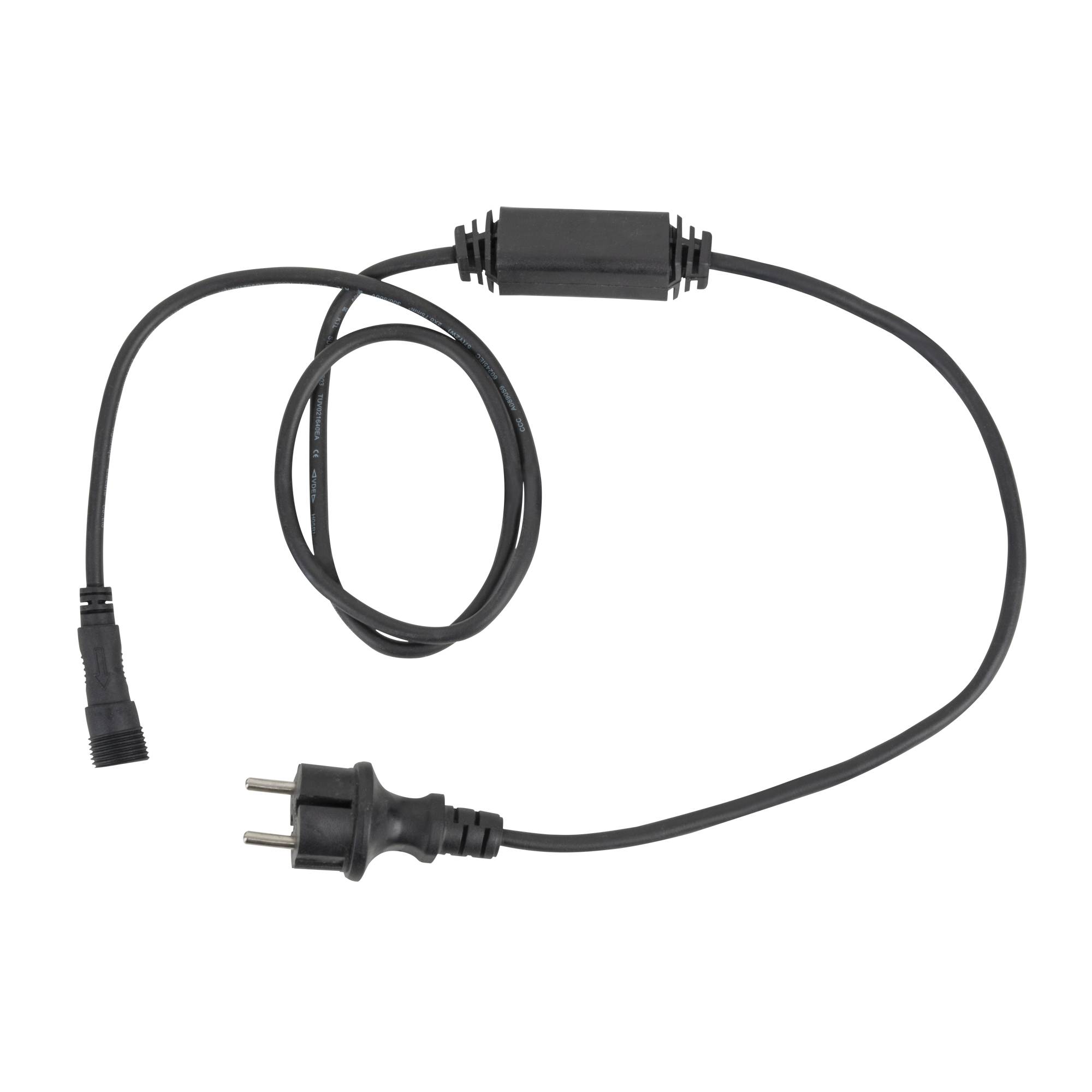 Showtec Power Cable for LED String / Icicle Schwarz - Schuko-Stecker