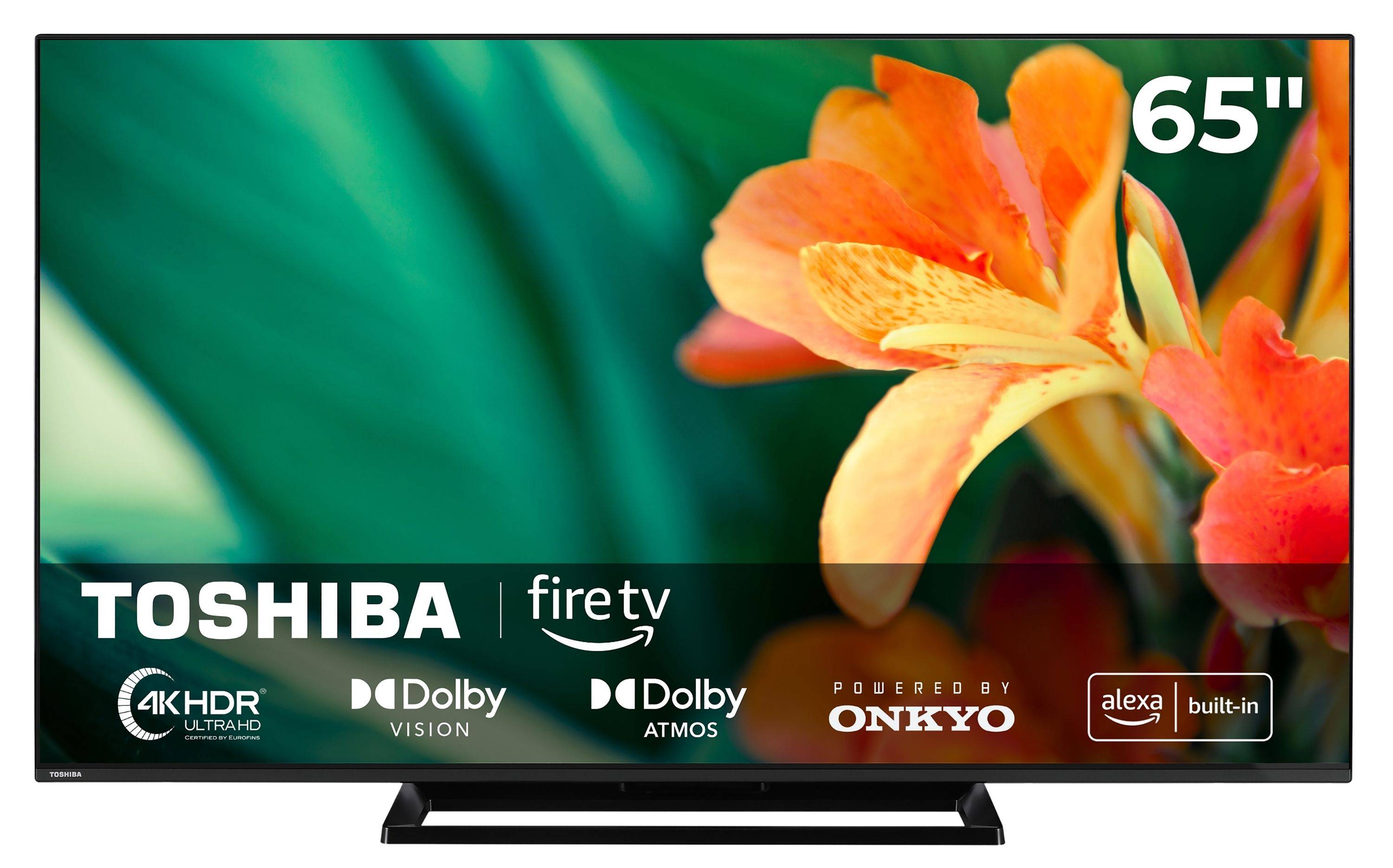 Toshiba 65UF3F63DAR Fernseher 65 Zoll Smart TV, Fire TV, 4K UHD, Dolby Vision HDR & Dolby Atmos, Sound by Onkyo
