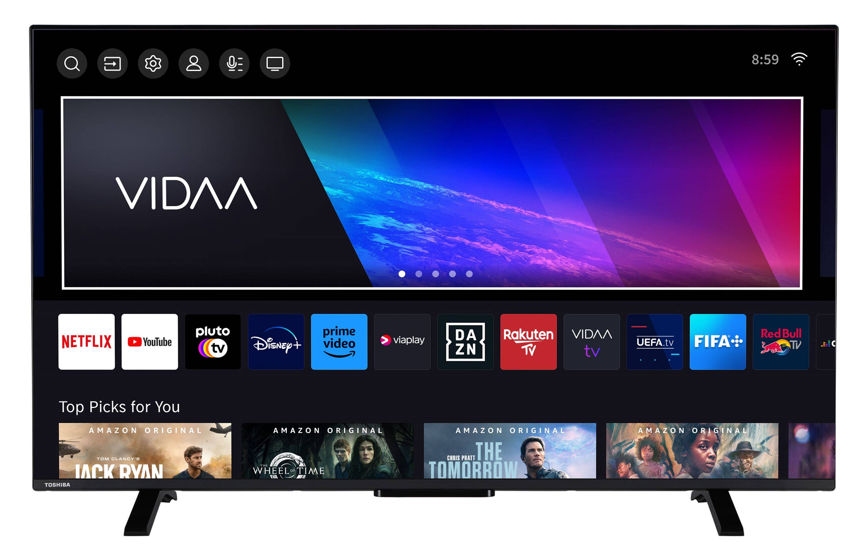 Toshiba 50UV2363DA Fernseher 50 Zoll Smart TV VIDAA 4K UHD HDR TV, integrierter Triple-Tuner (2026)