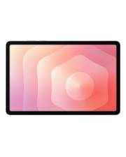Ein digitaler Tablet-Bildschirm zeigt ein rosa und orange abstraktes Muster mit sanften Farbverläufen und konzentrischen Formen.