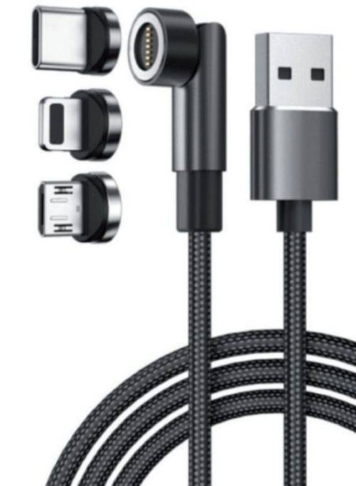 USB 3-fach-Ladekabel mit USB-C, Micro-B, Lightning