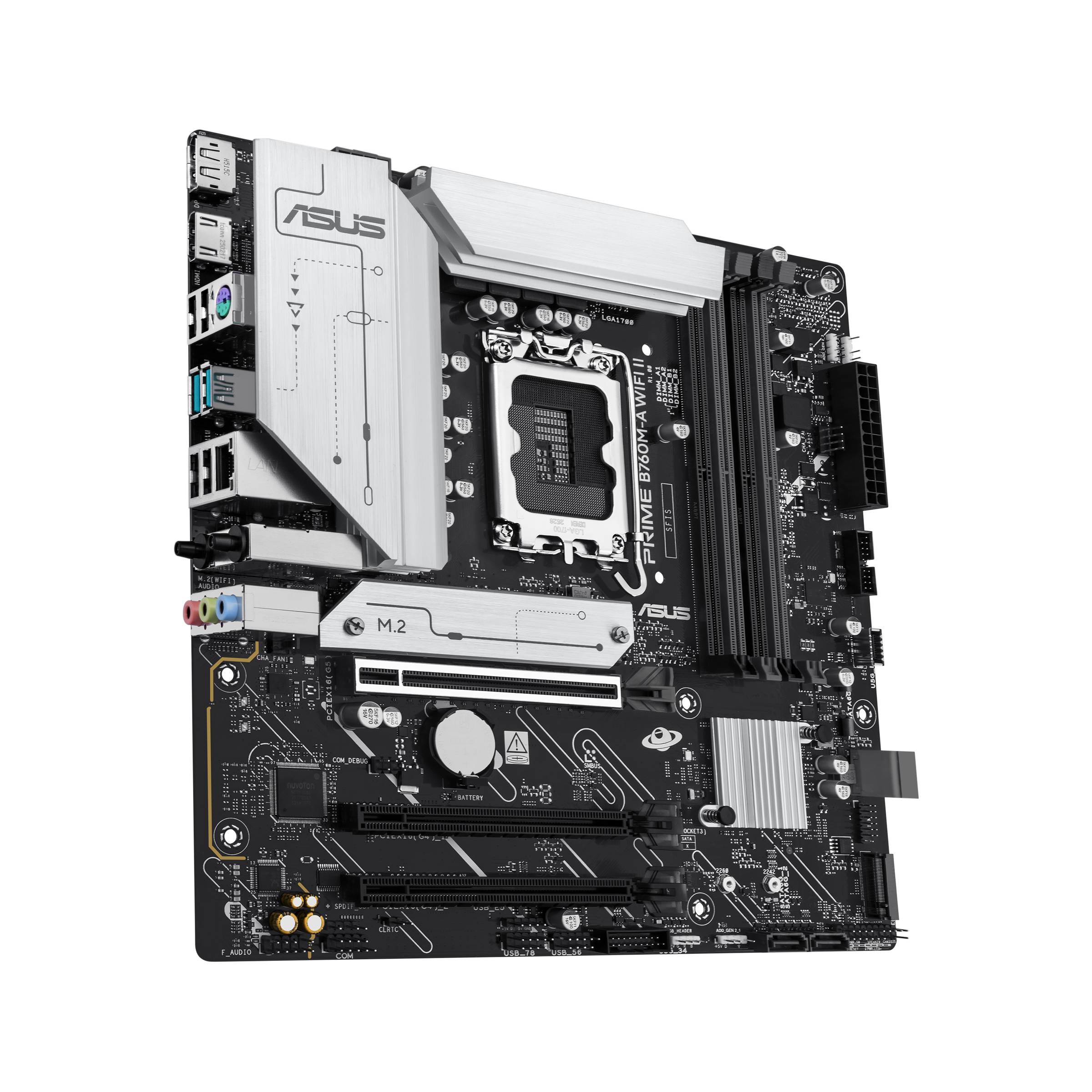ASUS PRIME B760M-A WIFI II - Motherboard - micro ATX - LGA1700 Sockel - B760 Chipsatz - USB 3.2 Gen 1, USB-C 3.2 Gen 1, USB 3.2 Gen 2 - 2.5 Gigabit