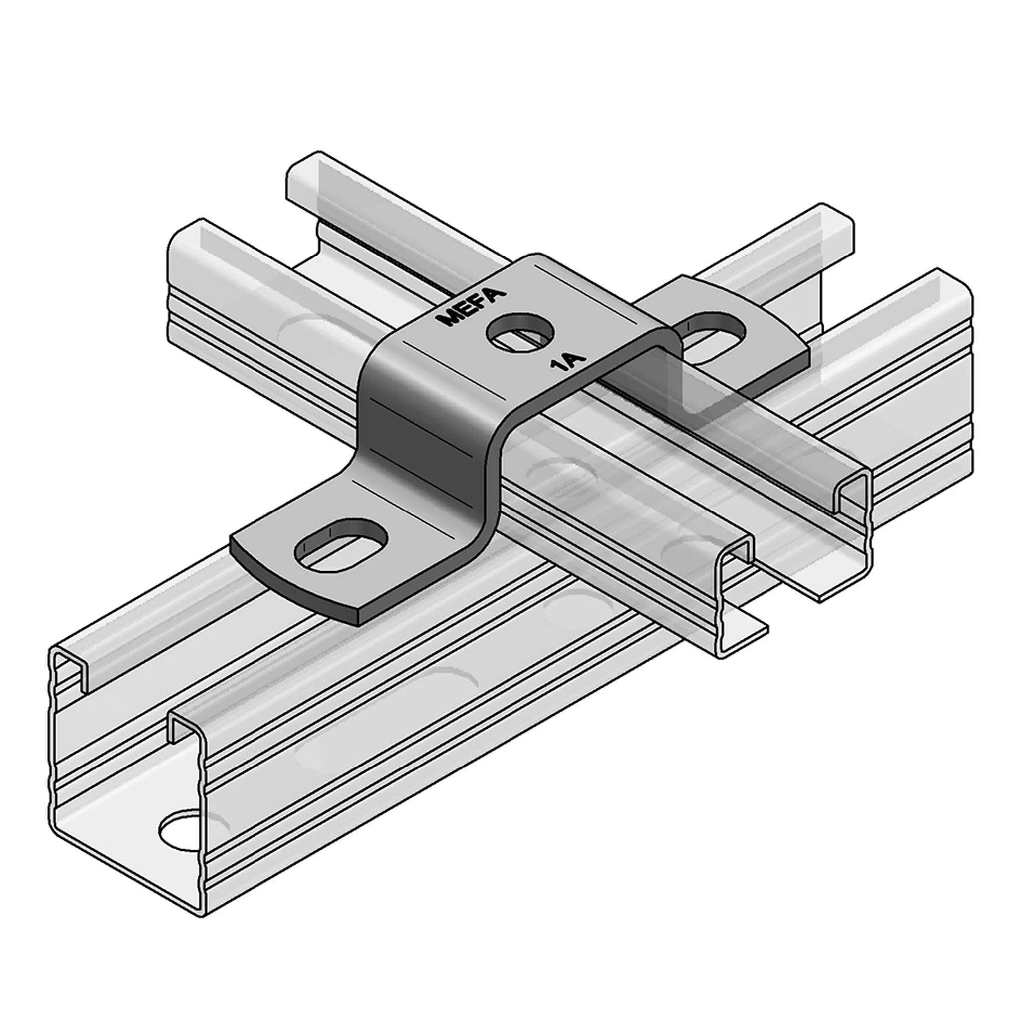 Diagramm einer Metallklammer mit der Bezeichnung 