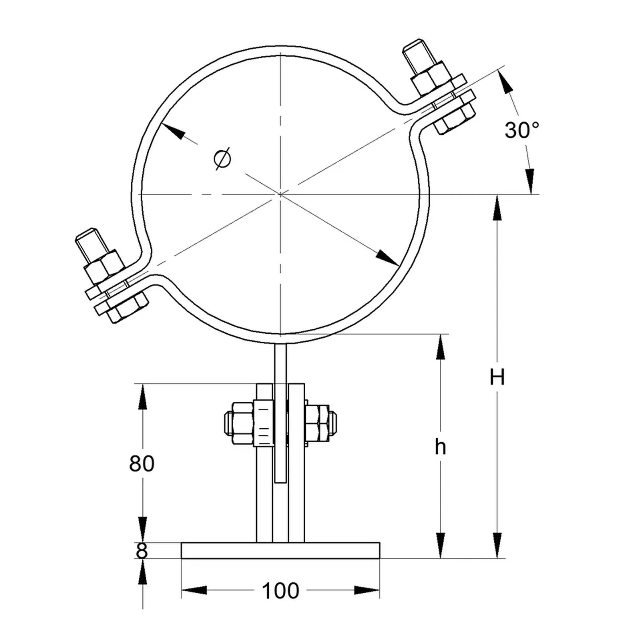 MEFA Gleitl. T HV1-100/250 35/4 mm 25 mm fvz. ohne Dicht. mVS Höhe v. 100-125mm, 1 Stk.