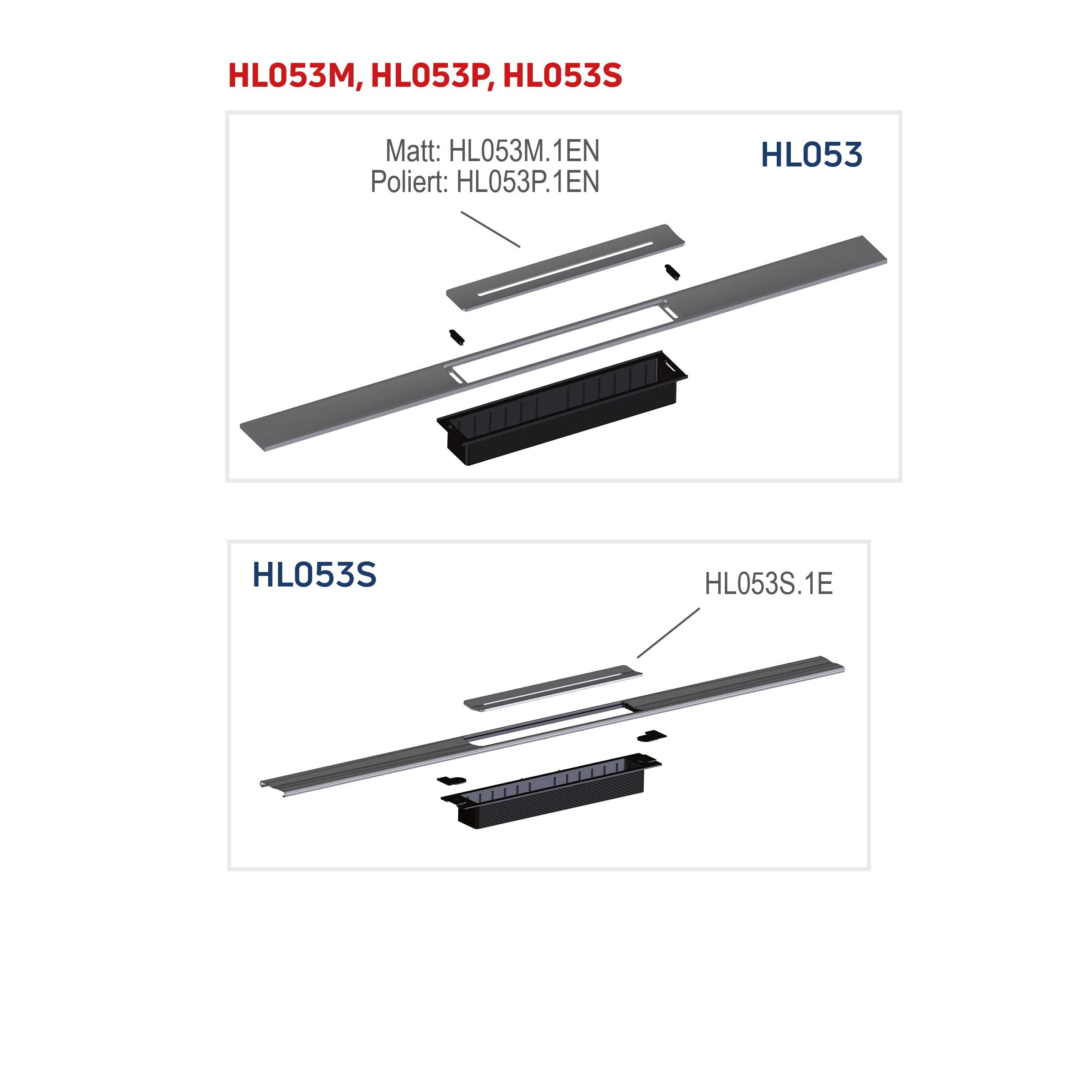 Hutterer & Lechner HL053S/90 Ablaufschiene InFloor Standard, 900mm, 1 Stk.