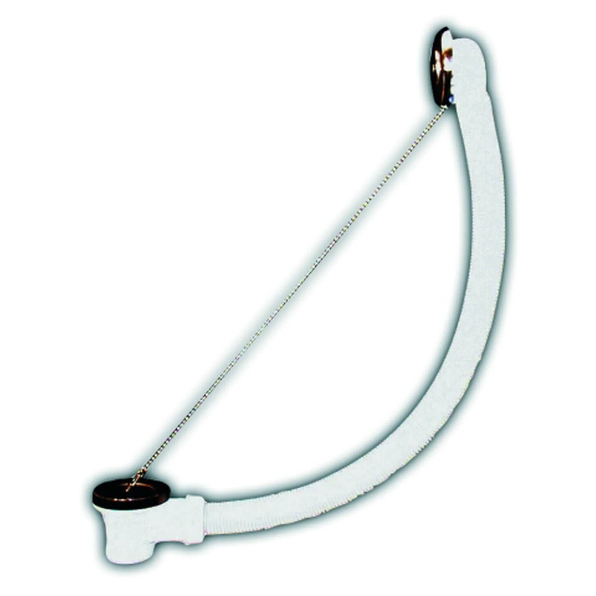 Gebogenes weißes Kabel oder Riemen mit Metallenden, isoliert auf einfachem Hintergrund dargestellt.