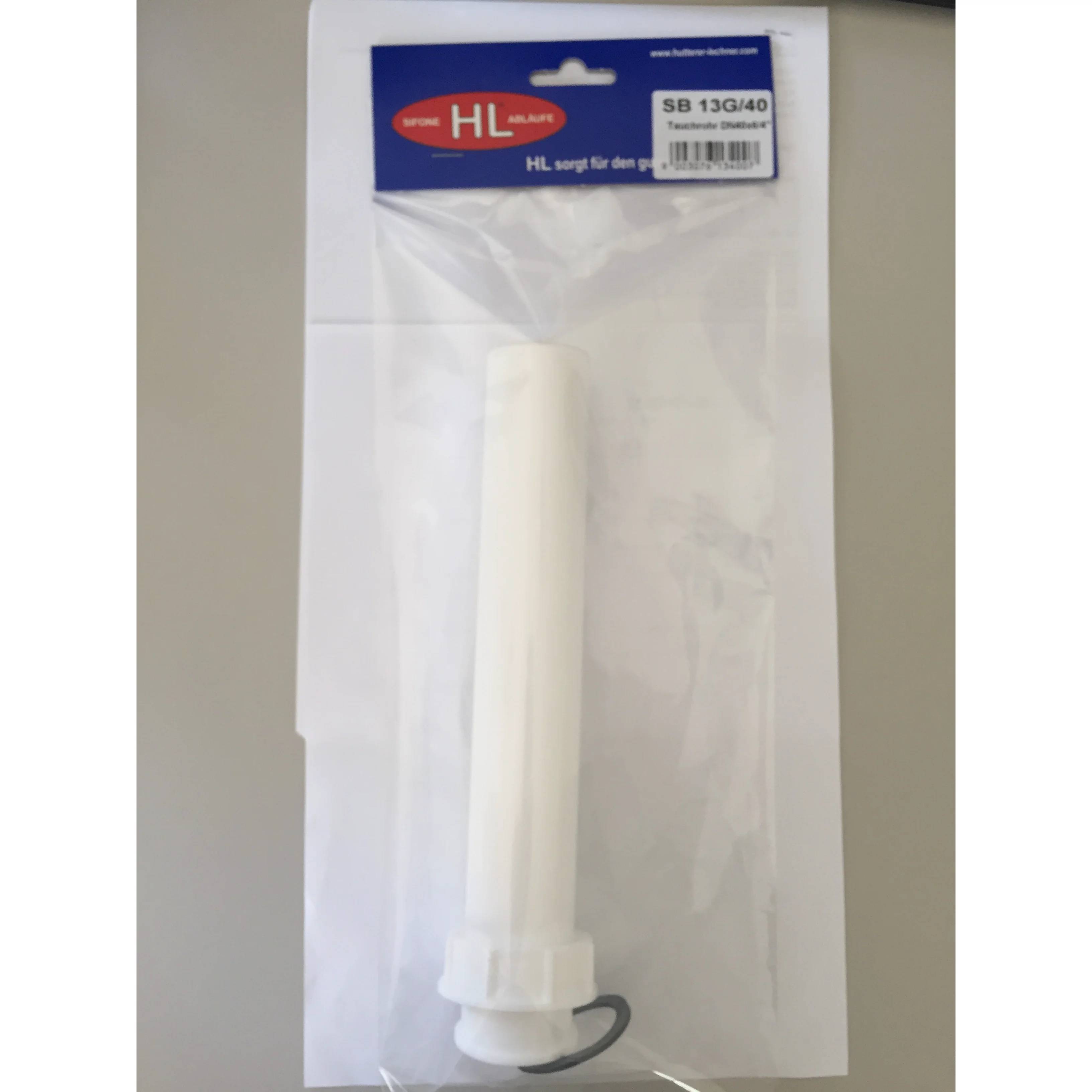 Eine verpackte weiße zylindrische Röhre oder Patrone auf einer hängenden Einzelhandelskarte mit der Aufschrift „HL