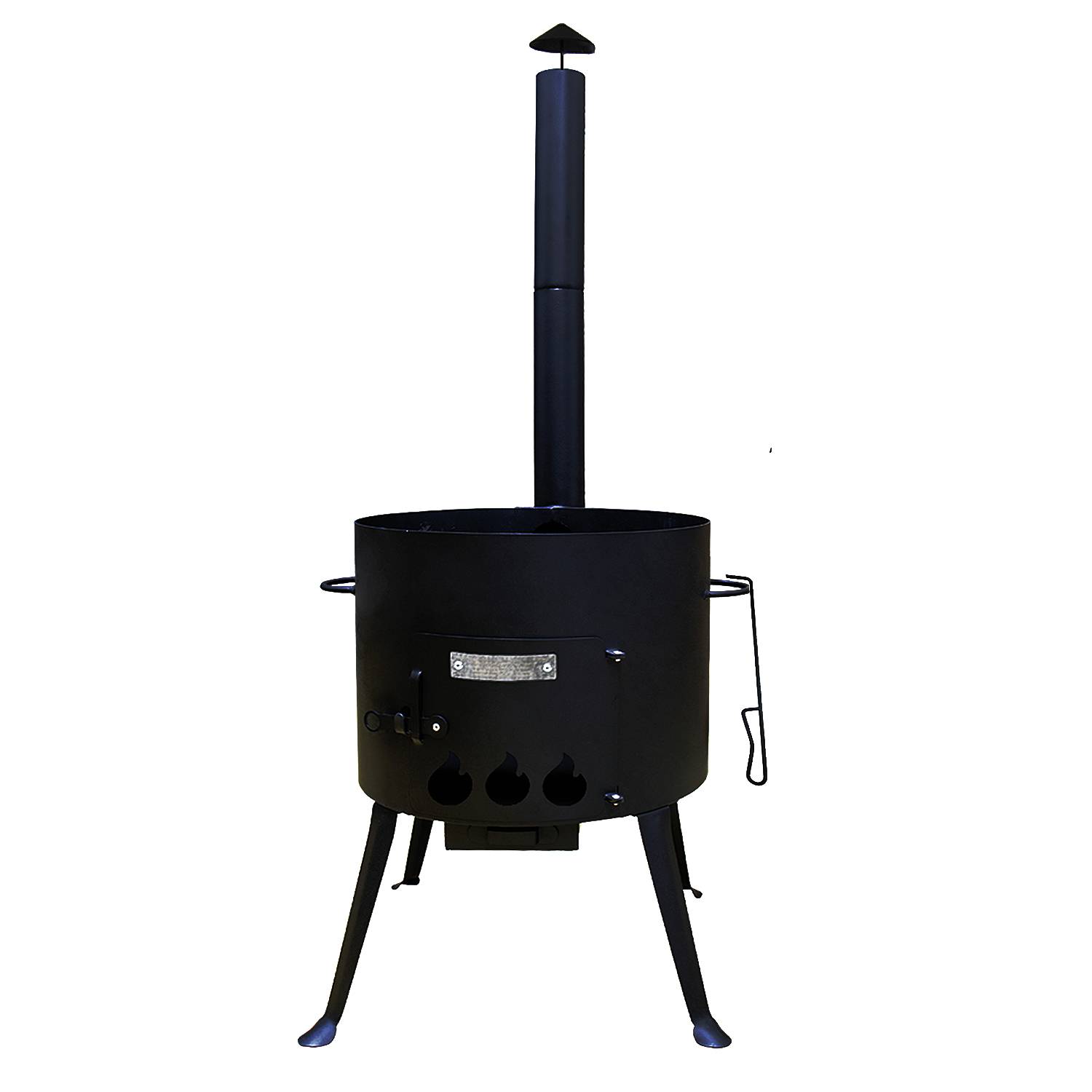 Utschak Set mit Kasan 12L Deckel aus Gusseisen mit Grillmachete