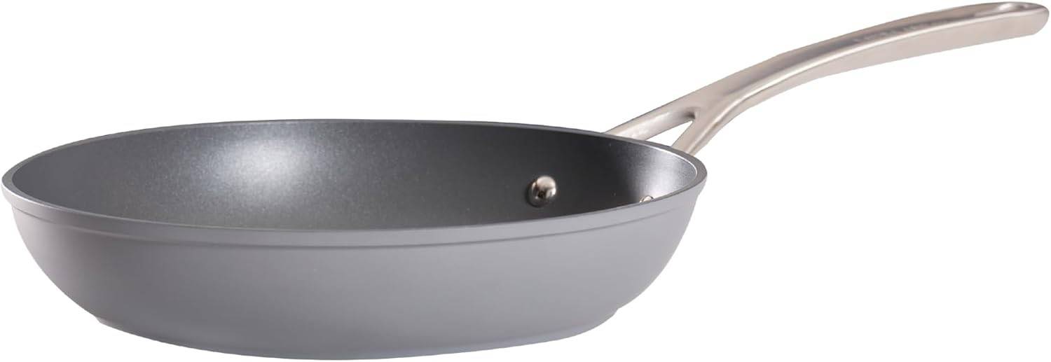 Laura Ashley - 24 cm Bratpfanne – Antihaftbeschichtete Aluminiumpfanne, induktionsgeeignet, Soft-Touch-Griff, Dark Dove Grey (Pendeford)