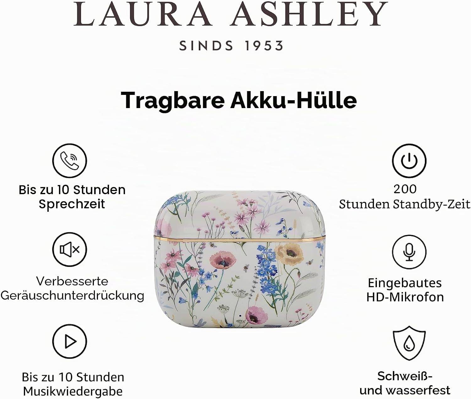 Laura Ashley Kabellose Ohrhörer Bluetooth TWS 5.3 für iPhone & Android ENC - Alford Meadow Blau