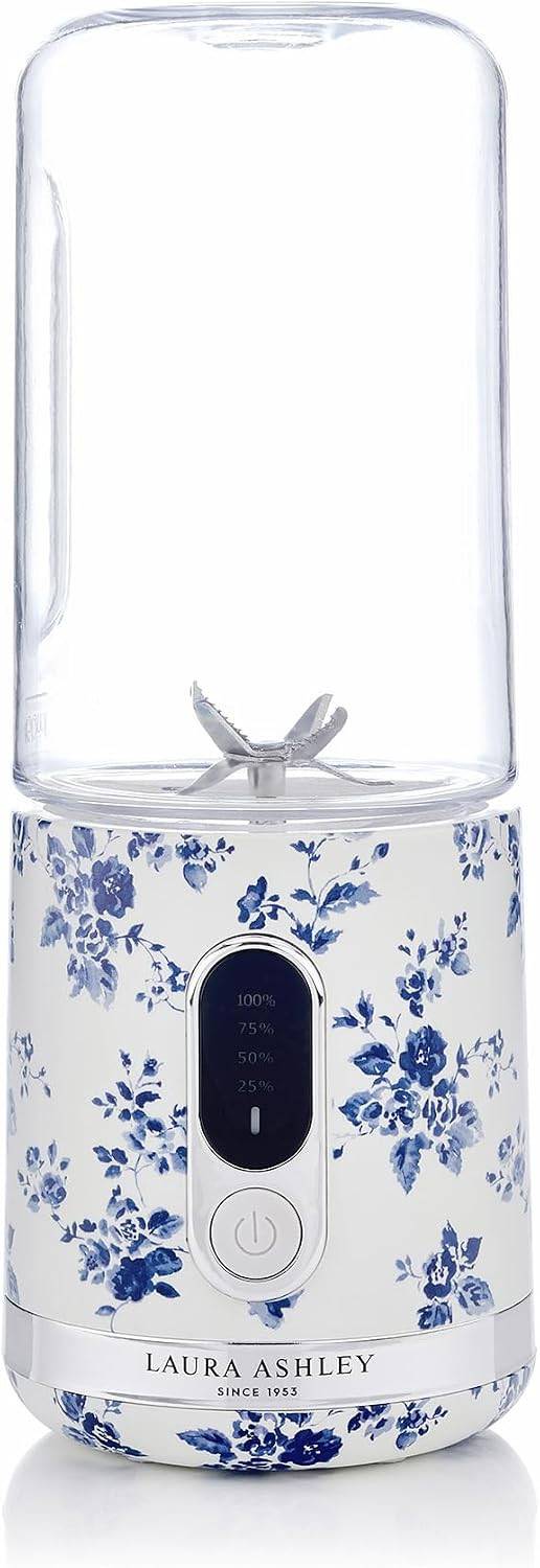 Laura Ashley Stabmixer – Wiederaufladbarer Smoothie Maker mit 450 ml tragbare Flasche, BPA FREI - China Rose Muster von VQ