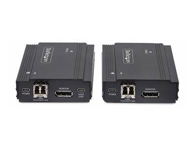 Zwei schwarze elektronische Geräte nebeneinander, gekennzeichnet mit „Lindy 32863