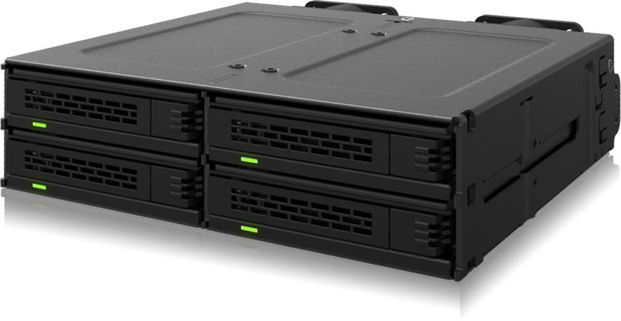 Icy Dock MB324V4P-B - ExpressCage - 4-Bay 15?mm U.2/U.3 SSD Wechselrahmen für 5